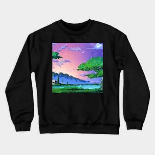 Anime Style Landscape Crewneck Sweatshirt